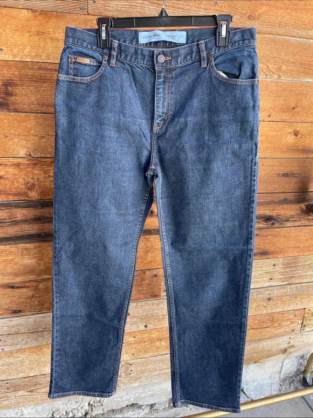 Eddie Bauer Straight Leg Stretch Jeans Women’s Size 14 Dark Wash Denim